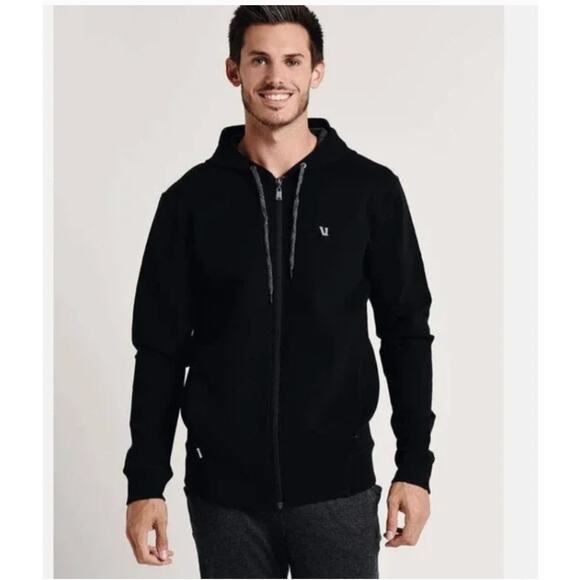 Vuori Cosmos Zip Up Hoodie Sweatshirt Black Size Medium - Picture 2 of 12